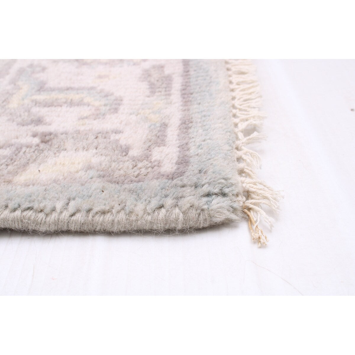 ECARPETGALLERY Hand-knotted Royal Oushak Grey Wool Rug - 2'7 x 10'2