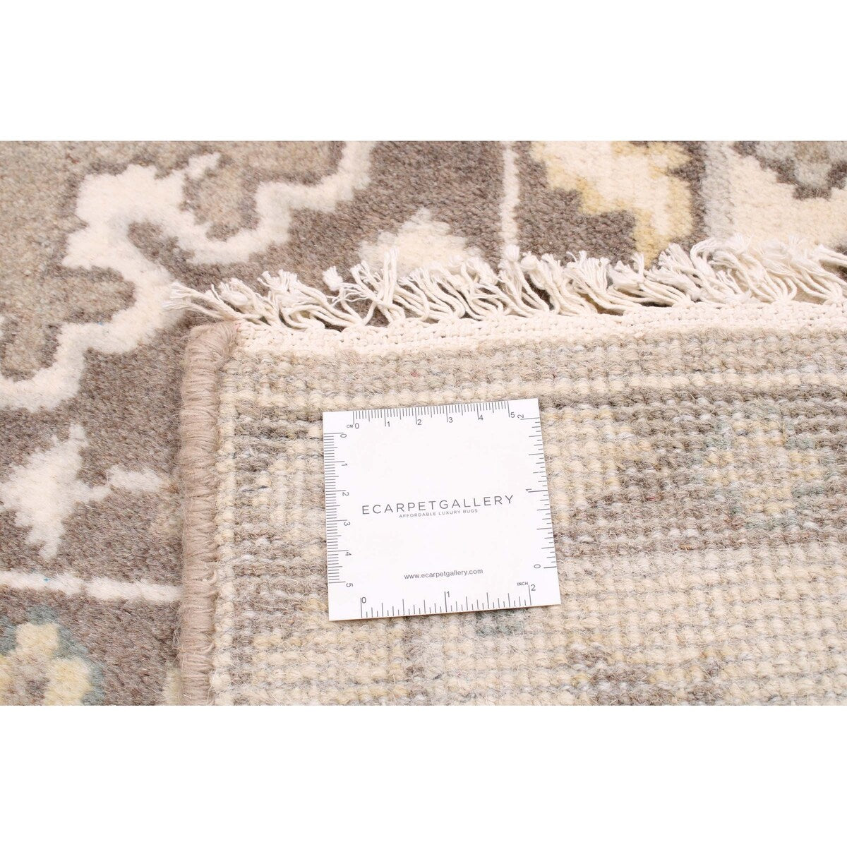 ECARPETGALLERY Hand-knotted Royal Oushak Light Khaki Wool Rug - 6'0 x 9'1