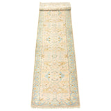 Hand-knotted Royal Ushak Khaki Wool Rug - 2'9" x 19'9" Runner/2'9 x 19'9
