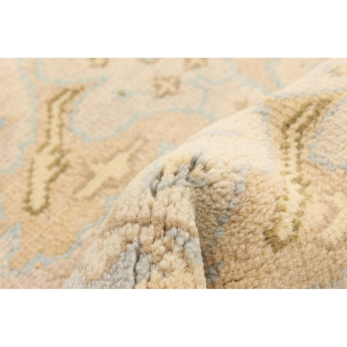 Hand-knotted Royal Ushak Khaki Wool Rug - 2'9" x 19'9" Runner/2'9 x 19'9