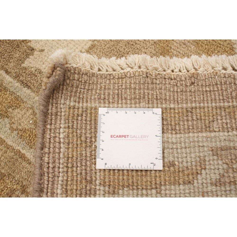 ECARPETGALLERY Hand-knotted Royal Ushak Tan Wool Rug - 9'0 x 12'0
