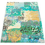 ECARPETGALLERY Hand-knotted Sari Silk Green Silk Rug - 5'1 x 7'5