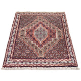 ECARPETGALLERY Hand-knotted Senneh Dark Navy, Red Wool Rug - 2'7 x 3'6