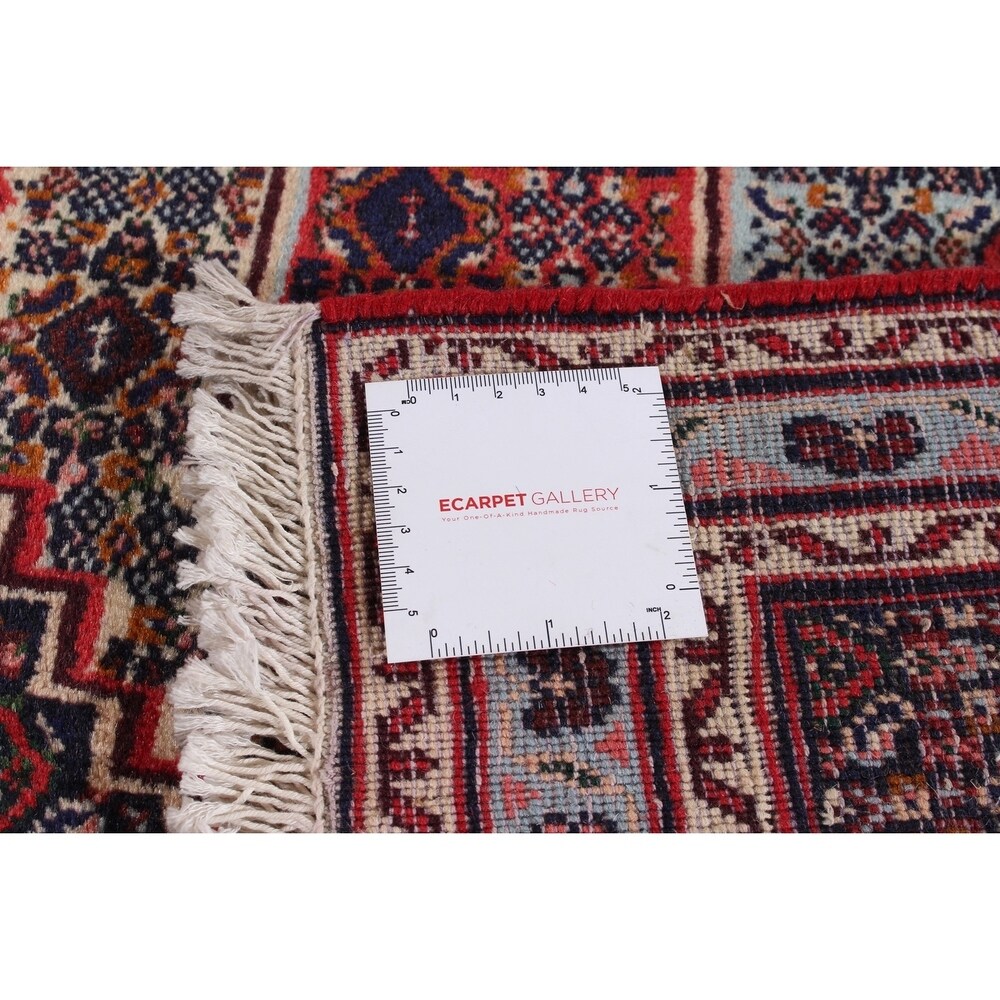 ECARPETGALLERY Hand-knotted Senneh Dark Navy, Red Wool Rug - 2'7 x 3'6