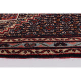 ECARPETGALLERY Hand-knotted Senneh Dark Navy, Red Wool Rug - 2'7 x 3'6