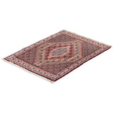 ECARPETGALLERY Hand-knotted Senneh Dark Navy, Red Wool Rug - 2'7 x 3'6