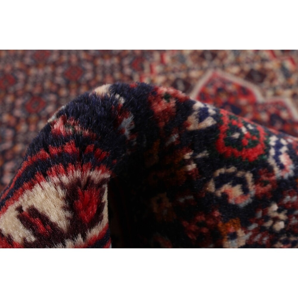 ECARPETGALLERY Hand-knotted Senneh Dark Navy, Red Wool Rug - 2'7 x 3'6