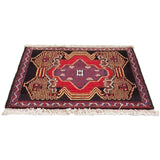 ECARPETGALLERY Hand-knotted Senneh Red Wool Rug - 2'8 x 1'10