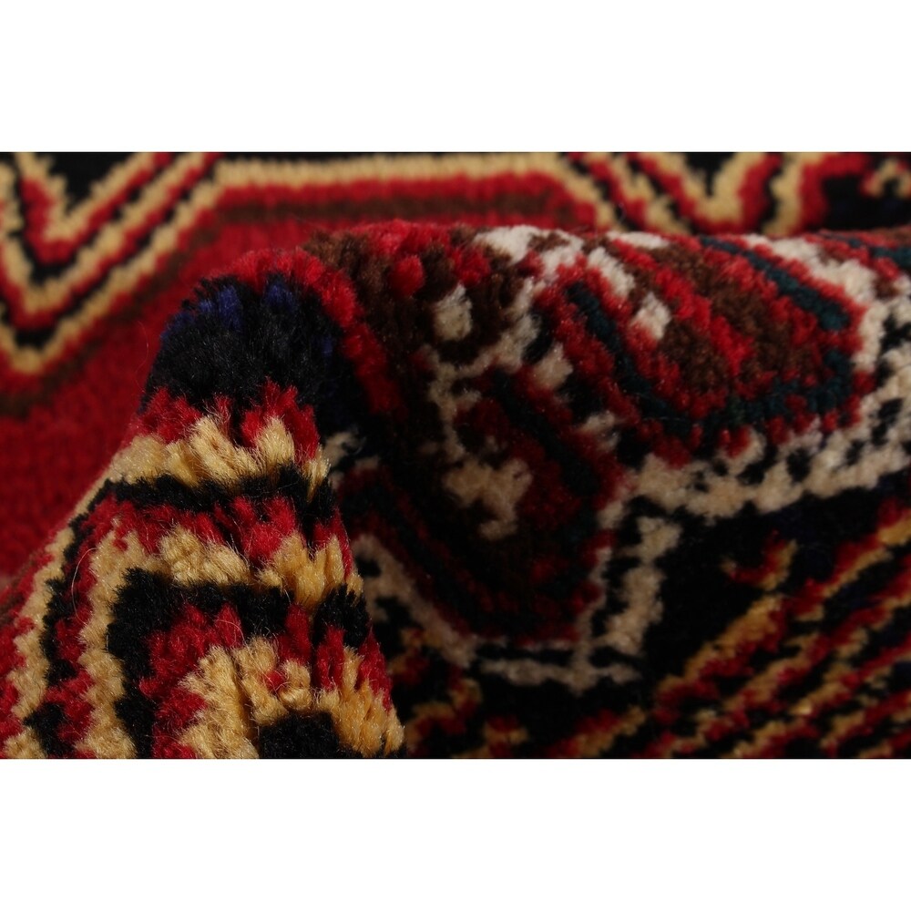 ECARPETGALLERY Hand-knotted Senneh Red Wool Rug - 2'8 x 1'10