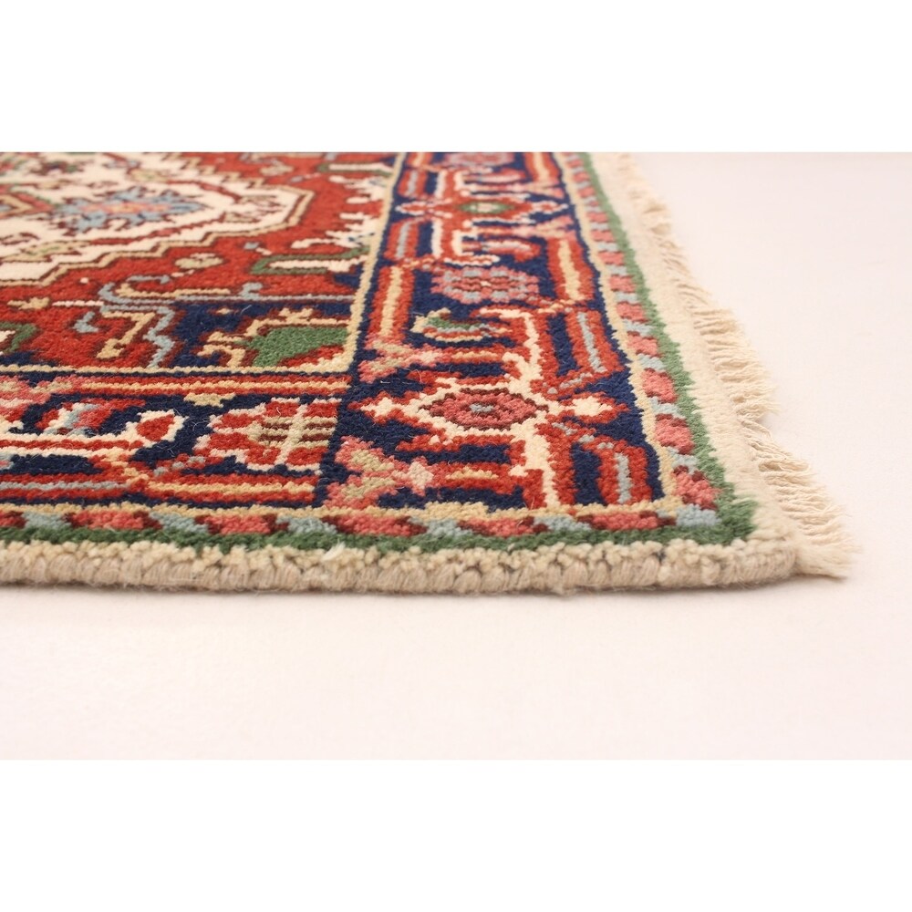 ECARPETGALLERY Hand-knotted Serapi Heritage Cream Wool Rug - 2'7 x 12'1