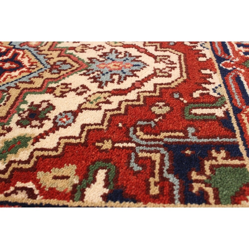 ECARPETGALLERY Hand-knotted Serapi Heritage Cream Wool Rug - 2'7 x 12'1