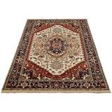 ECARPETGALLERY Hand-knotted Serapi Heritage Cream Wool Rug - 5'9 x 8'11