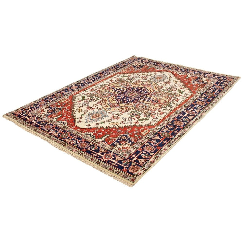 ECARPETGALLERY Hand-knotted Serapi Heritage Cream Wool Rug - 8'7 x 11'10