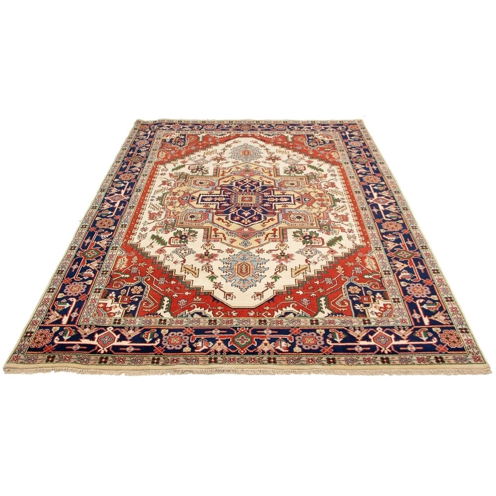 ECARPETGALLERY Hand-knotted Serapi Heritage Cream Wool Rug - 8'7 x 11'10