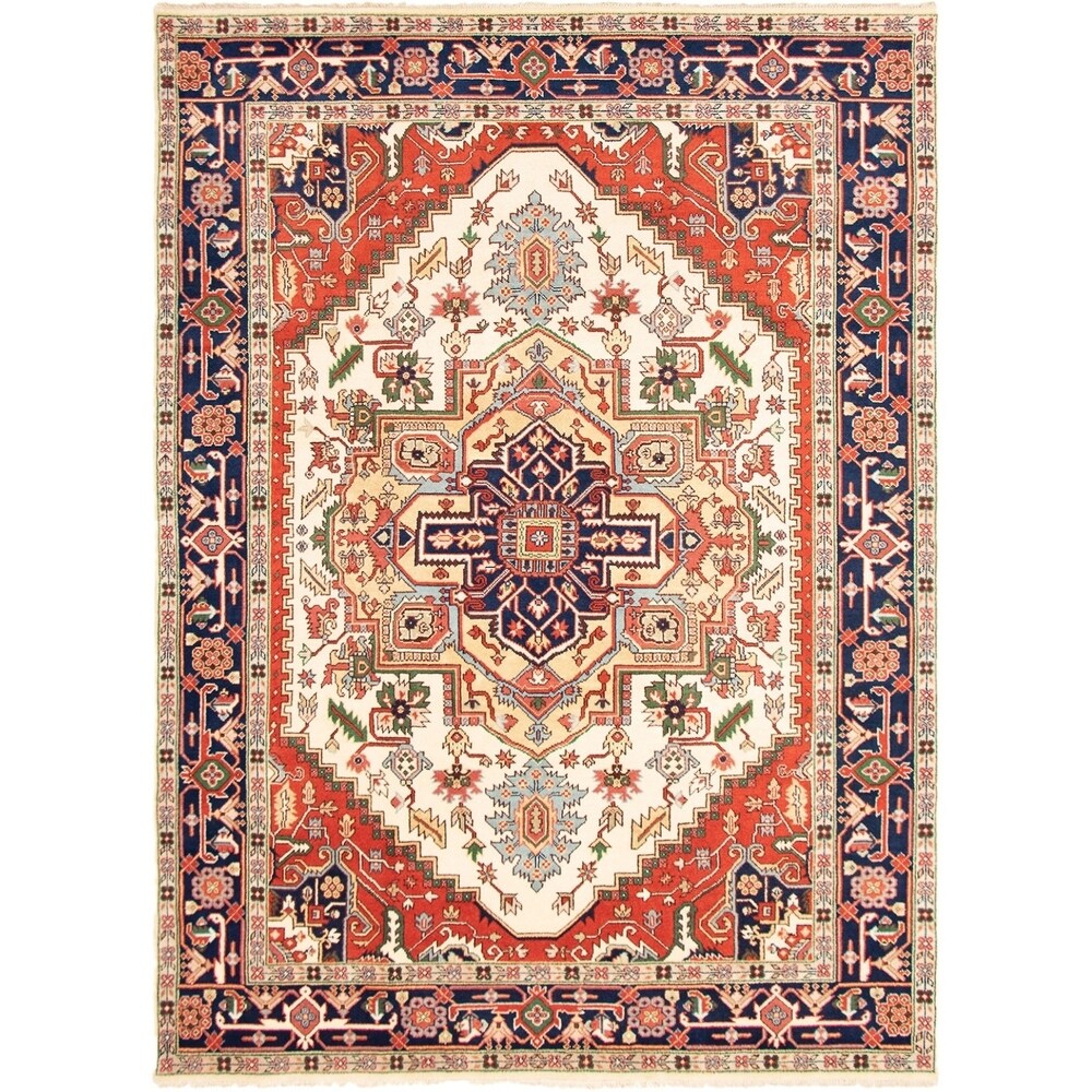 ECARPETGALLERY Hand-knotted Serapi Heritage Cream Wool Rug - 8'7 x 11'10