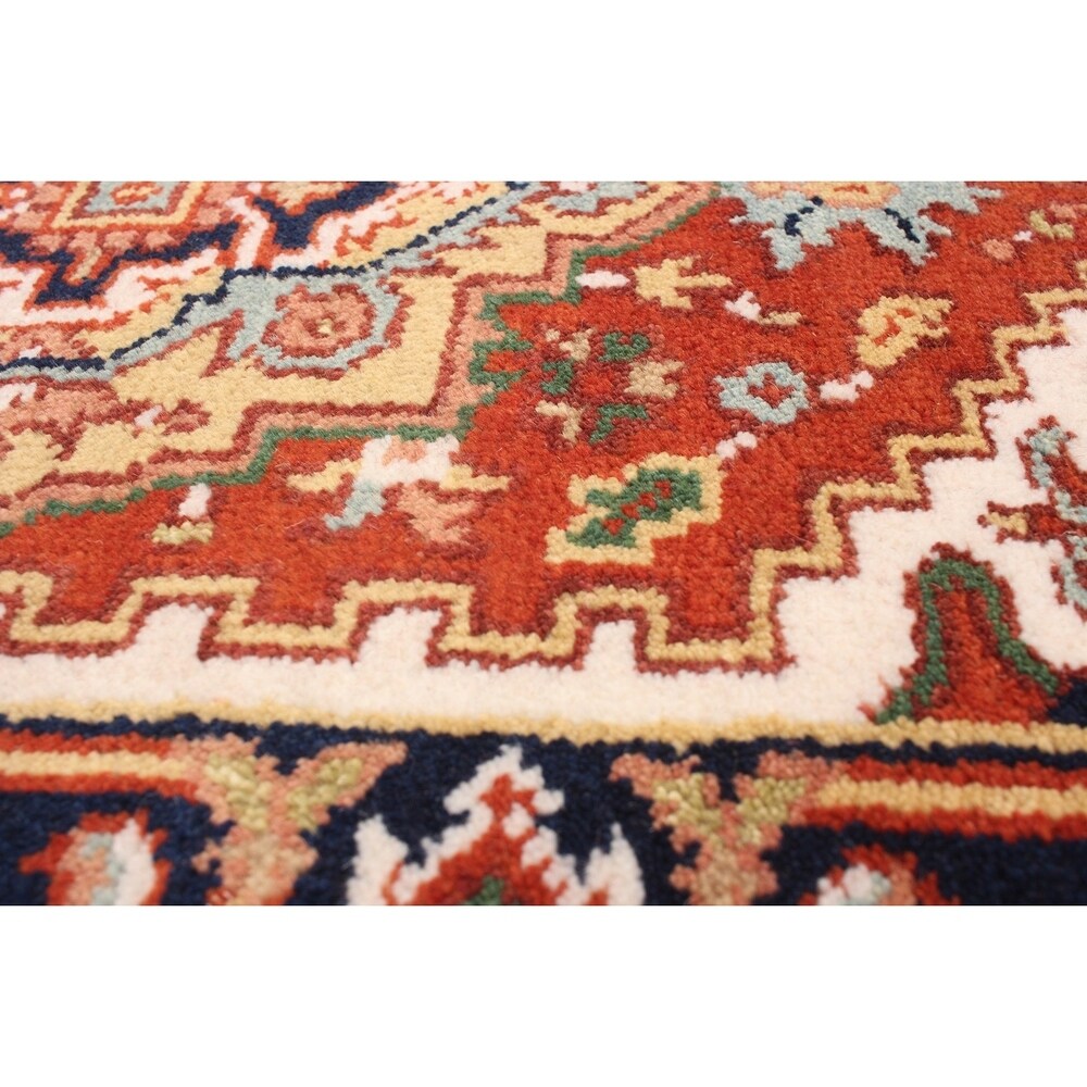 ECARPETGALLERY Hand-knotted Serapi Heritage Dark Copper Wool Rug - 2'7 x 10'1