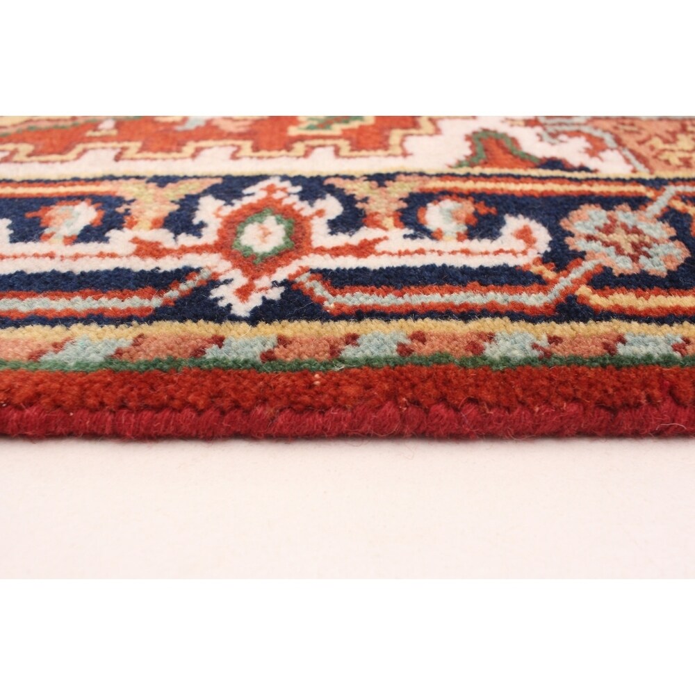 ECARPETGALLERY Hand-knotted Serapi Heritage Dark Copper Wool Rug - 2'7 x 10'1