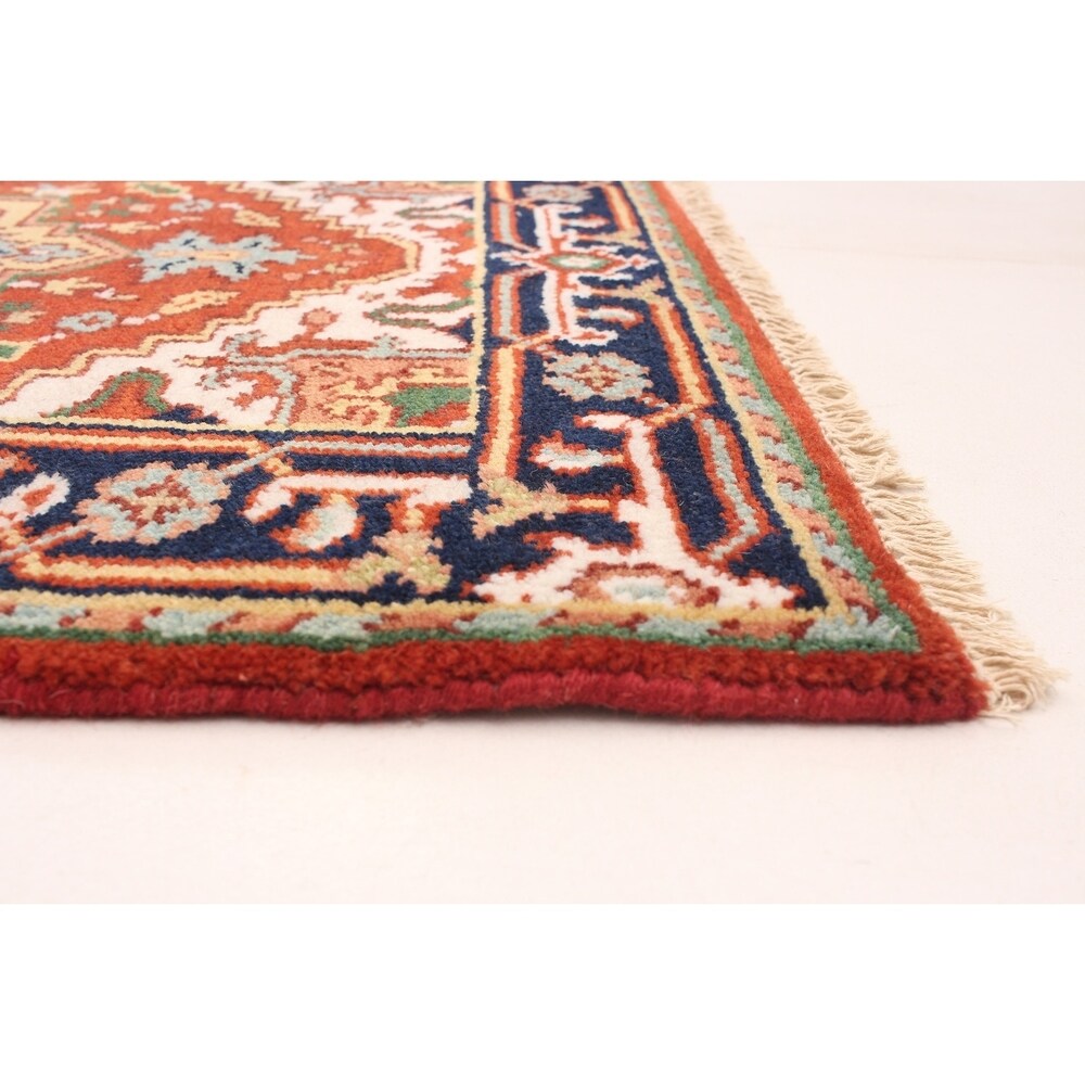 ECARPETGALLERY Hand-knotted Serapi Heritage Dark Copper Wool Rug - 2'7 x 10'1