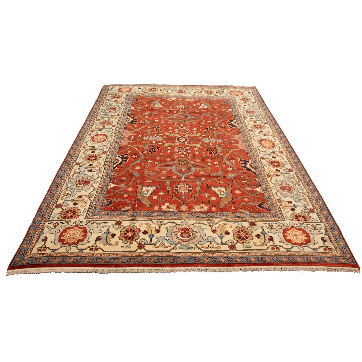 ECARPETGALLERY Hand-knotted Serapi Heritage Dark Copper Wool Rug - 10'0 x 13'8