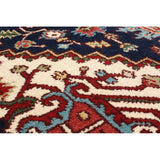 ECARPETGALLERY Hand-knotted Serapi Heritage Dark Navy Wool Rug - 4'9 x 8'0