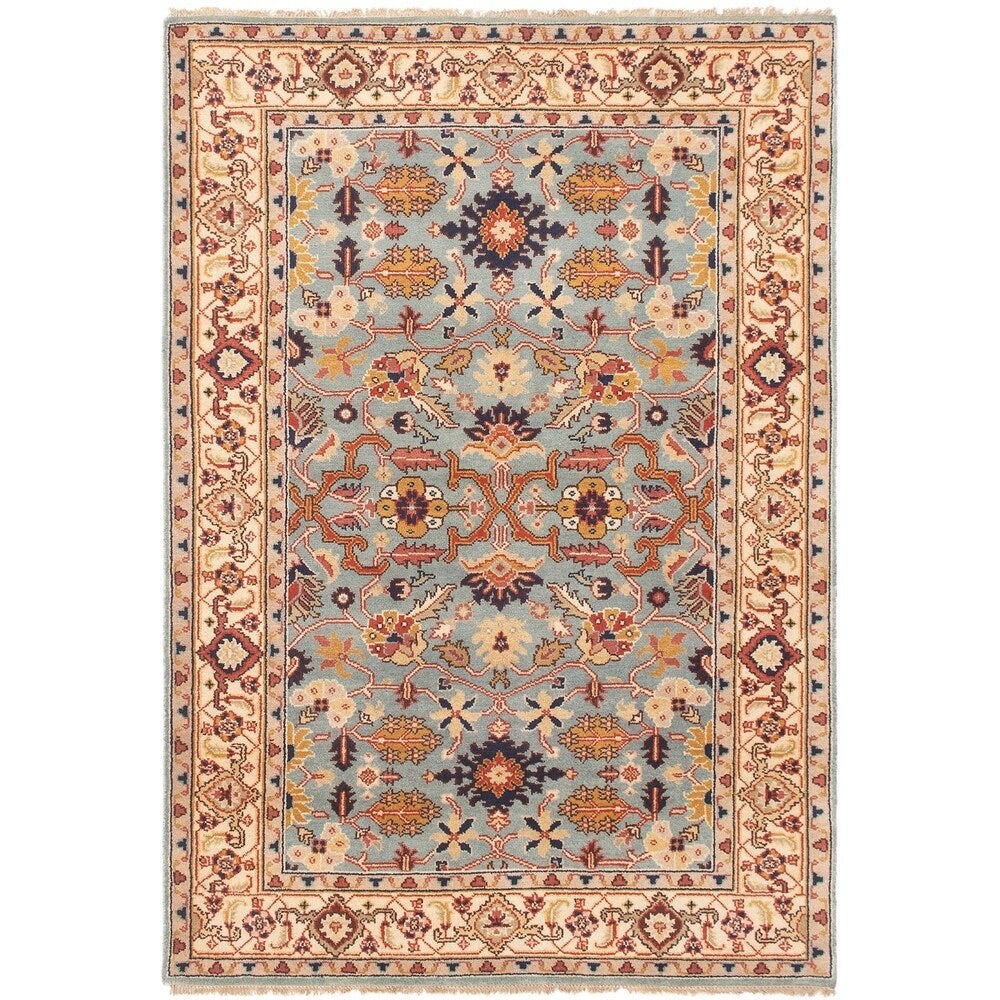 ECARPETGALLERY Hand-knotted Serapi Heritage Light Blue Wool Rug - 6'2 x 8'11