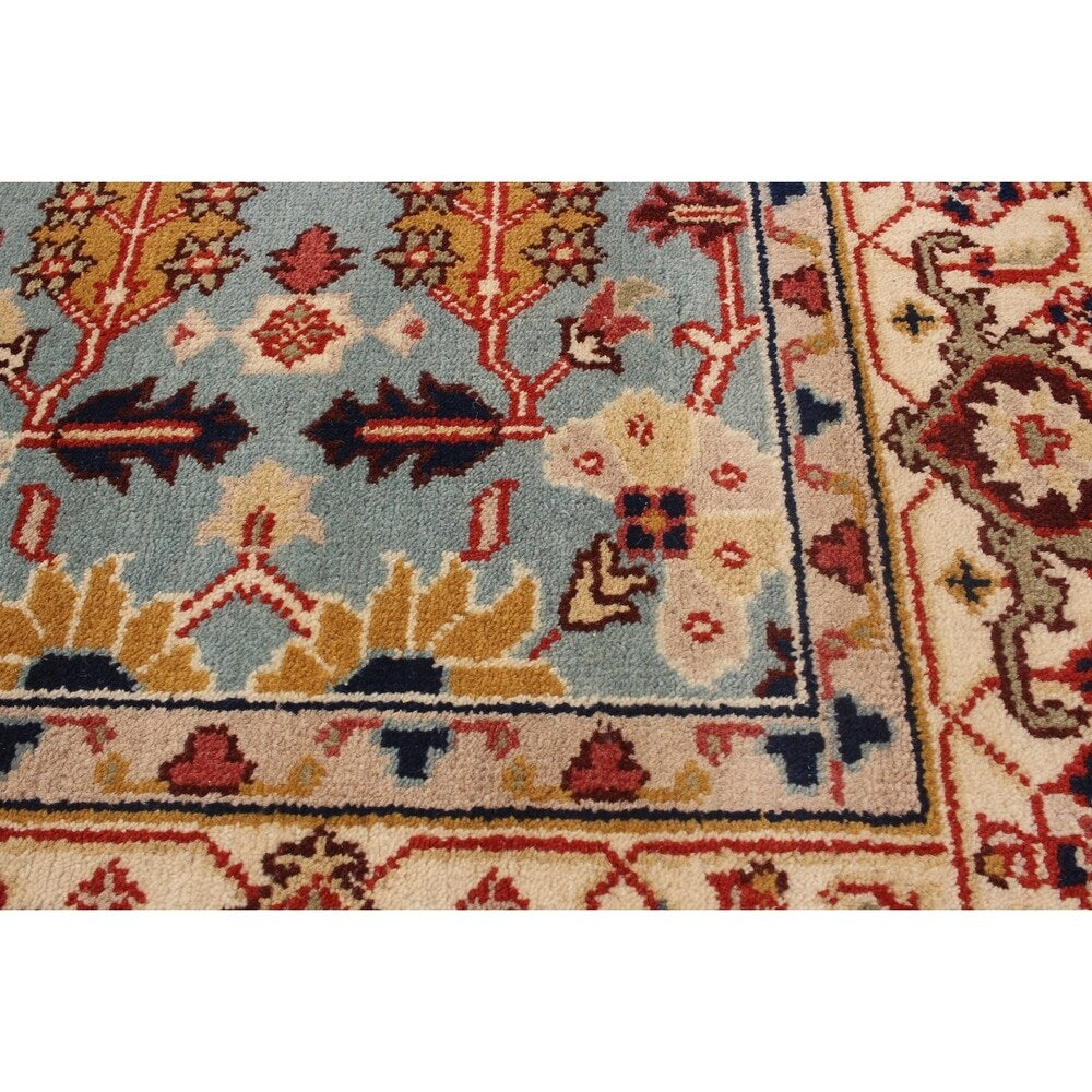 ECARPETGALLERY Hand-knotted Serapi Heritage Light Blue Wool Rug - 6'2 x 8'11