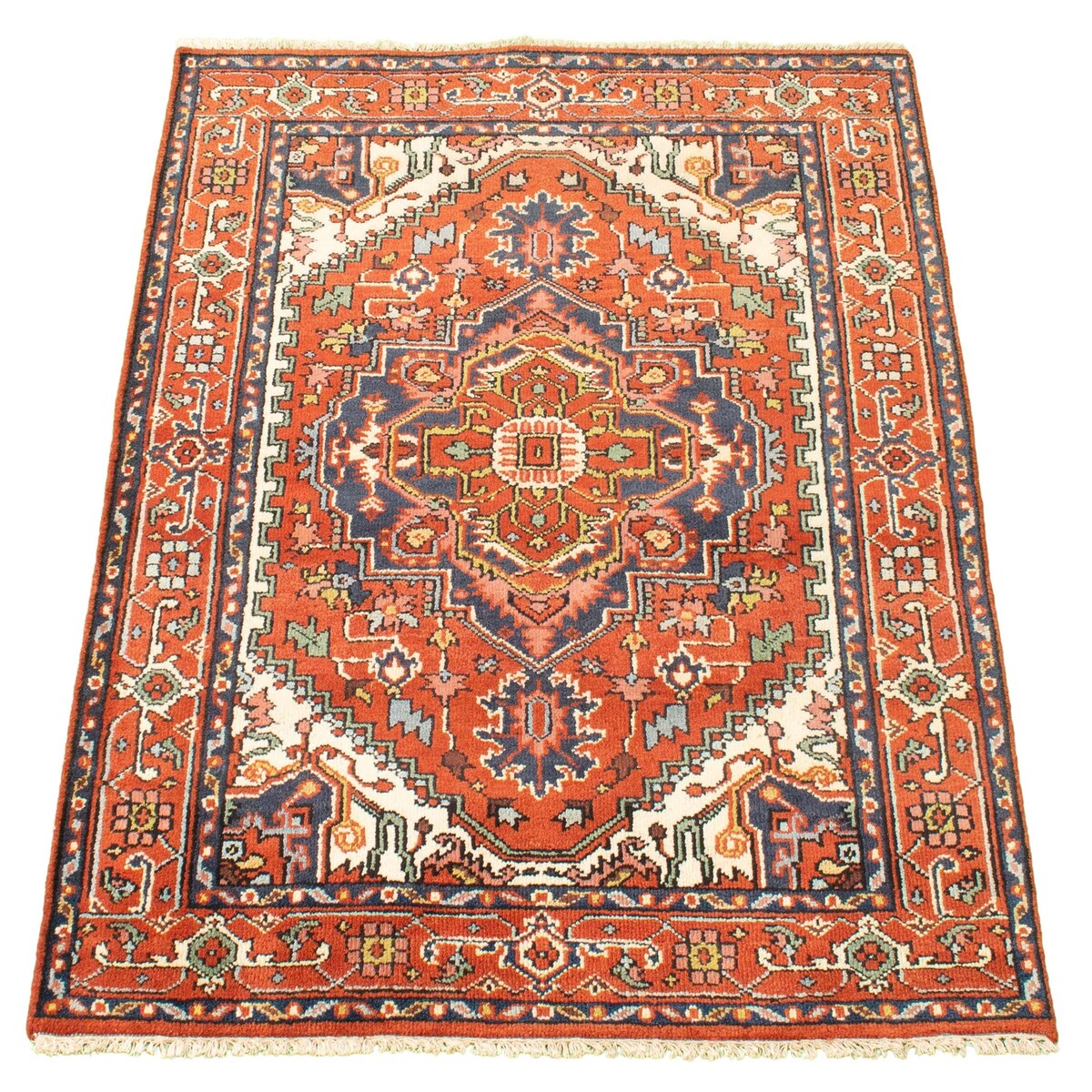 ECARPETGALLERY Hand-knotted Serapi Heritage Red Wool Rug - 4'1 x 6'0