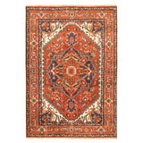 ECARPETGALLERY Hand-knotted Serapi Heritage Red Wool Rug - 4'1 x 6'0