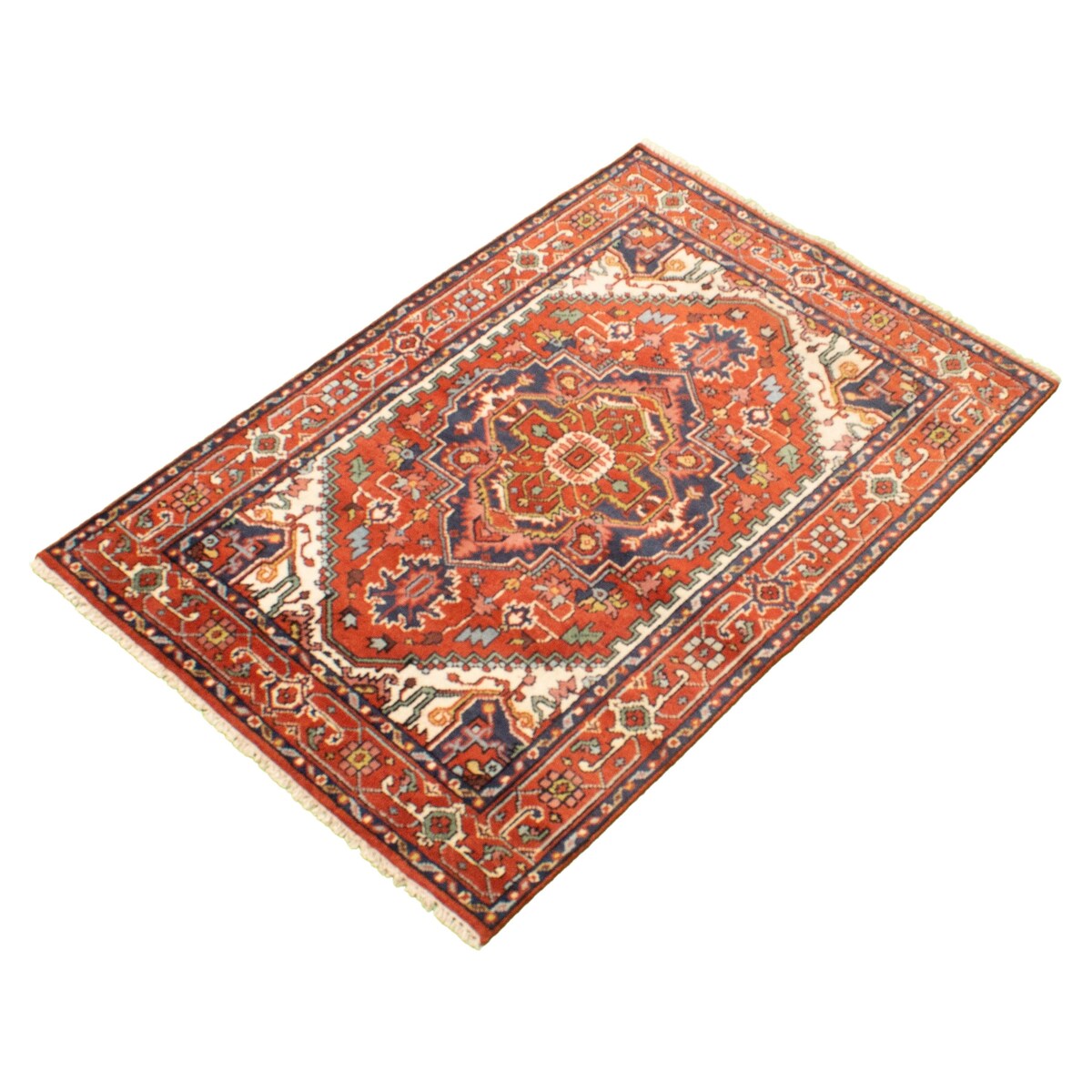 ECARPETGALLERY Hand-knotted Serapi Heritage Red Wool Rug - 4'1 x 6'0