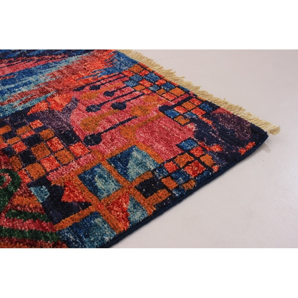ECARPETGALLERY Hand-knotted Shalimar Burnt Orange Wool Rug - 3'10 x 3'11