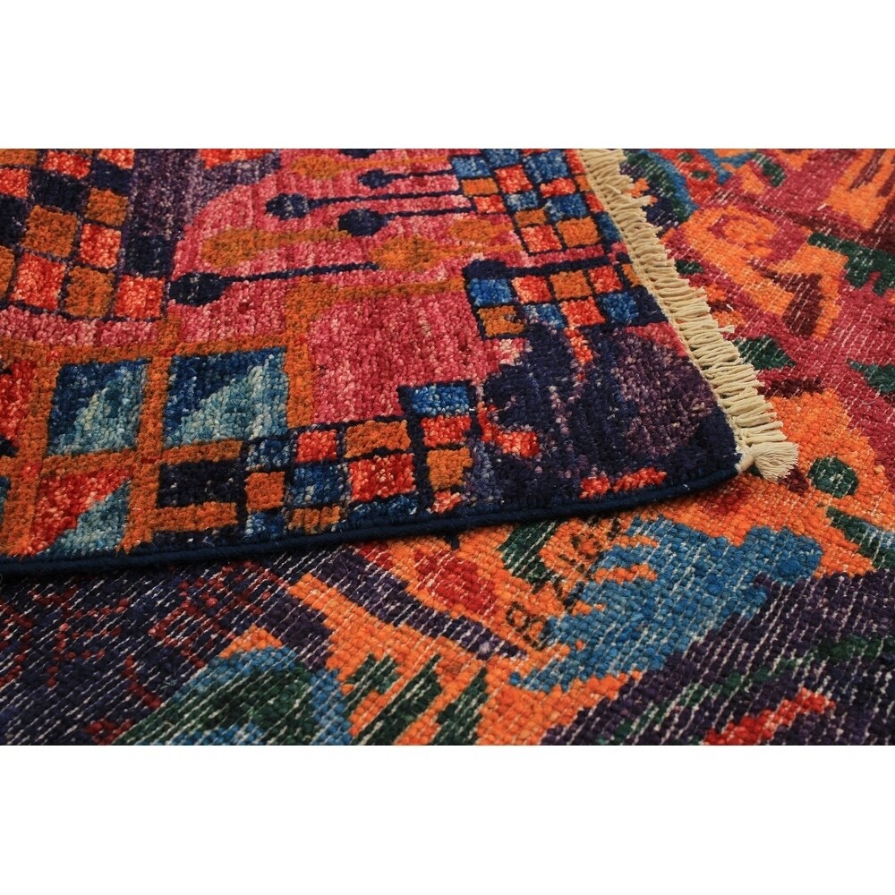 ECARPETGALLERY Hand-knotted Shalimar Burnt Orange Wool Rug - 3'10 x 3'11