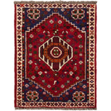 ECARPETGALLERY Hand-knotted Shiraz Qashqai Red Wool Rug - 2'3 x 3'1