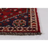 ECARPETGALLERY Hand-knotted Shiraz Qashqai Red Wool Rug - 2'3 x 3'1