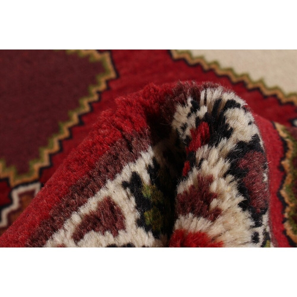 ECARPETGALLERY Hand-knotted Shiraz Qashqai Red Wool Rug - 2'3 x 3'1