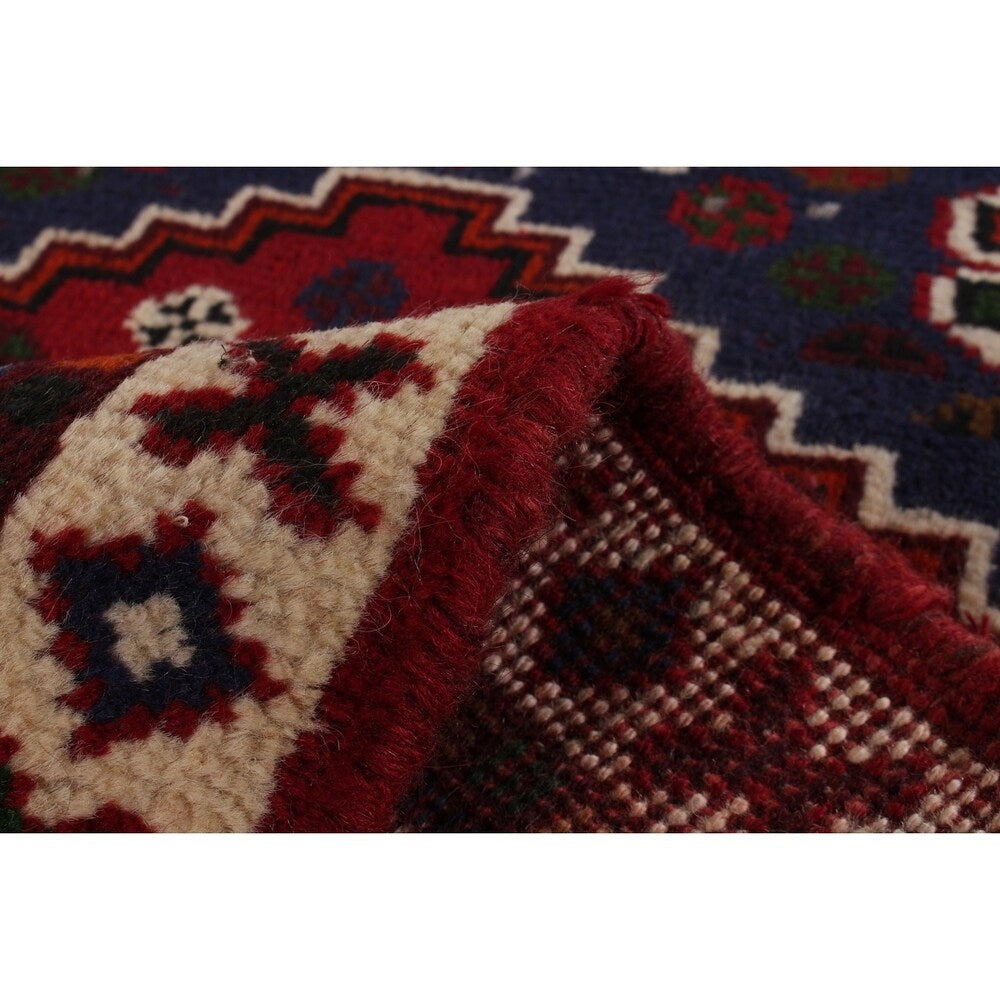 ECARPETGALLERY Hand-knotted Shiraz Qashqai Red Wool Rug - 2'3 x 3'1