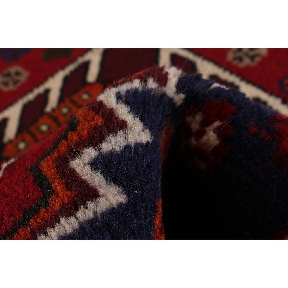 ECARPETGALLERY Hand-knotted Shiraz Qashqai Red Wool Rug - 2'3 x 3'1