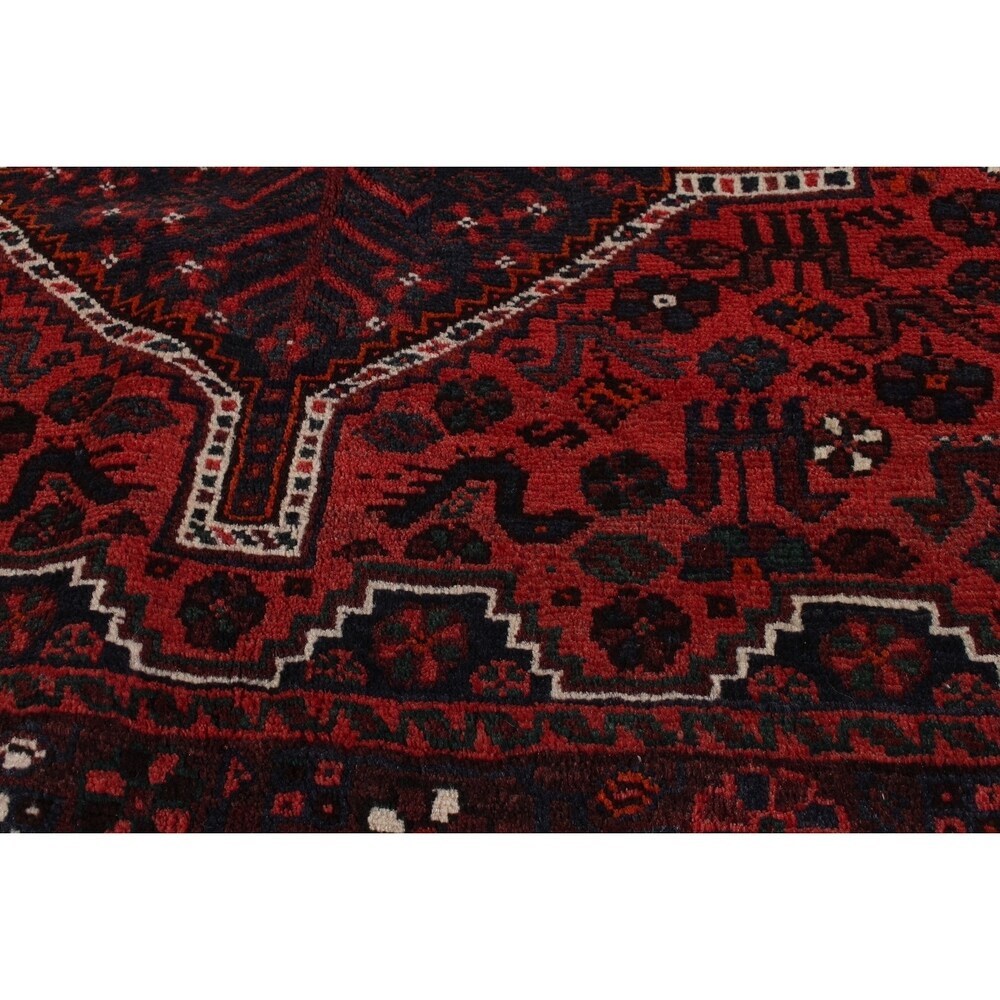 ECARPETGALLERY Hand-knotted Shiraz Red Wool Rug - 5'8 x 7'10