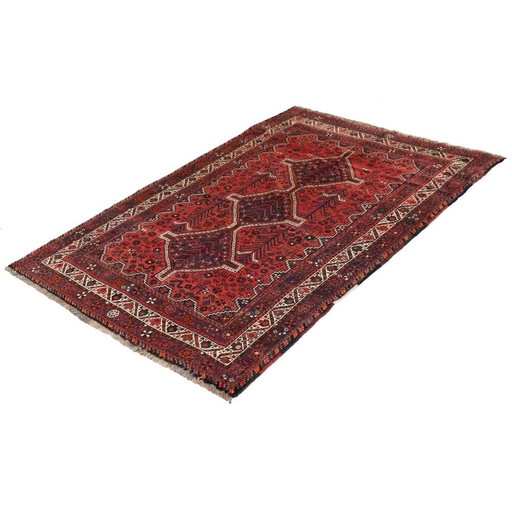 ECARPETGALLERY Hand-knotted Shiraz Red Wool Rug - 5'8 x 7'10