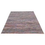 ECARPETGALLERY Hand-knotted Silk Shadow Dark Blue Wool Rug - 7'11 x 10'0