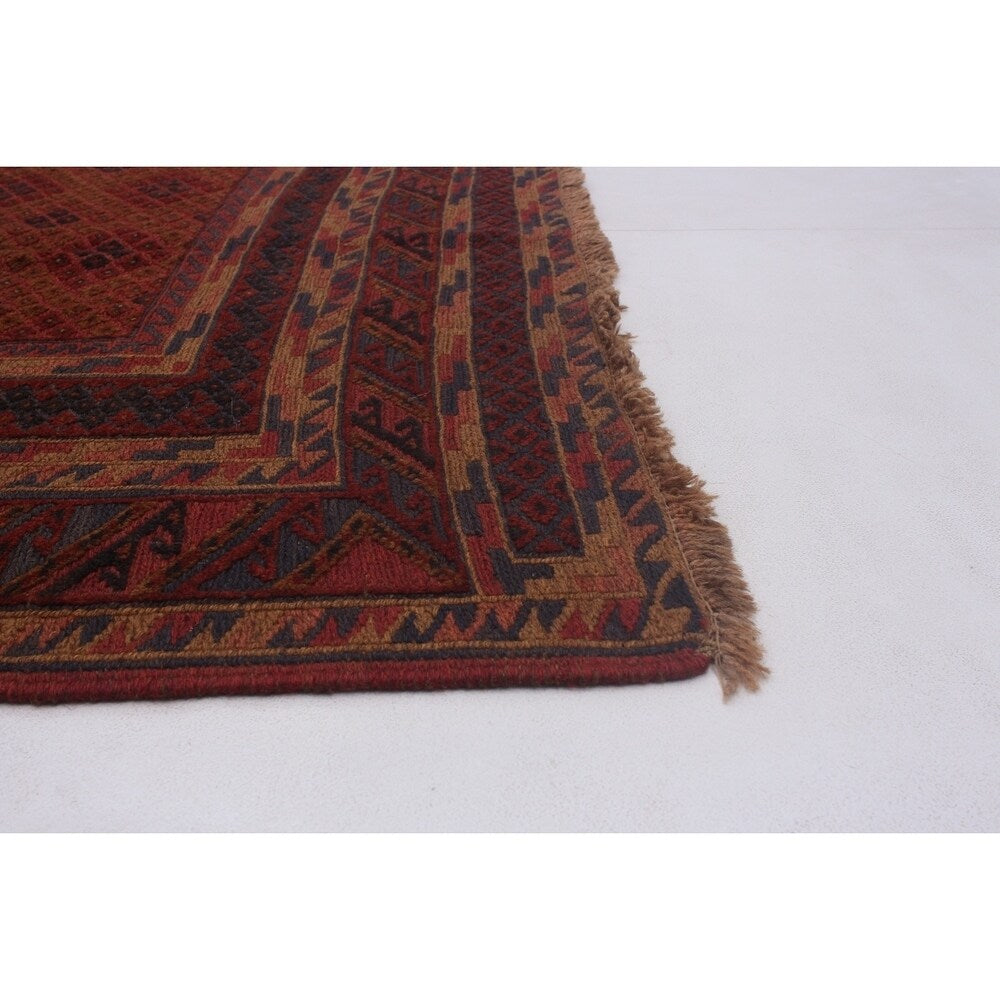ECARPETGALLERY Hand-knotted Tajik Caucasian Brown Copper Wool Rug - 6'8 x 9'1