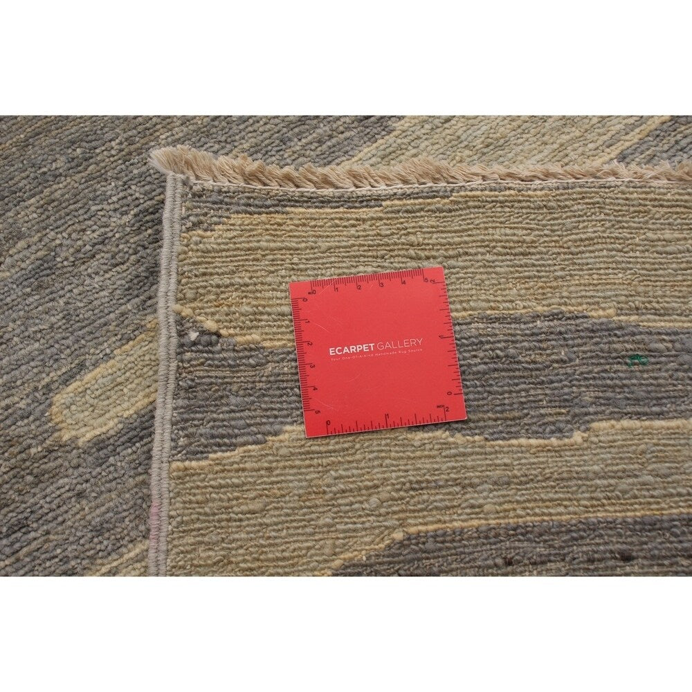 Hand-knotted Tangier Grey Wool Rug - 9'0 x 12'1