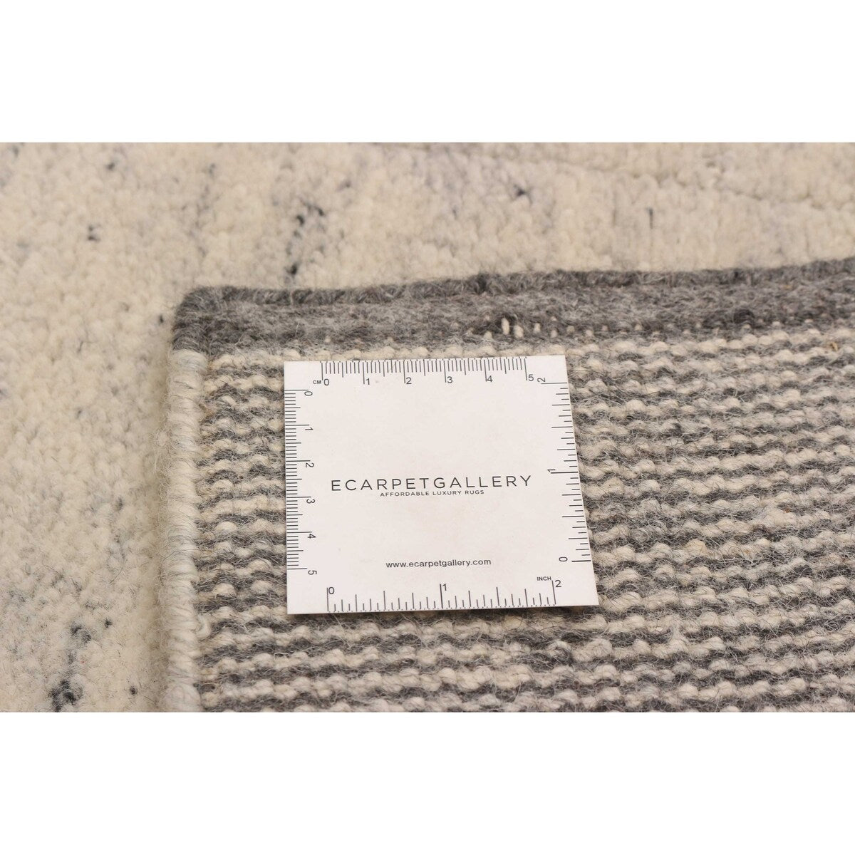 ECARPETGALLERY Hand-knotted Tangier Grey Wool Rug - 7'10 x 9'10