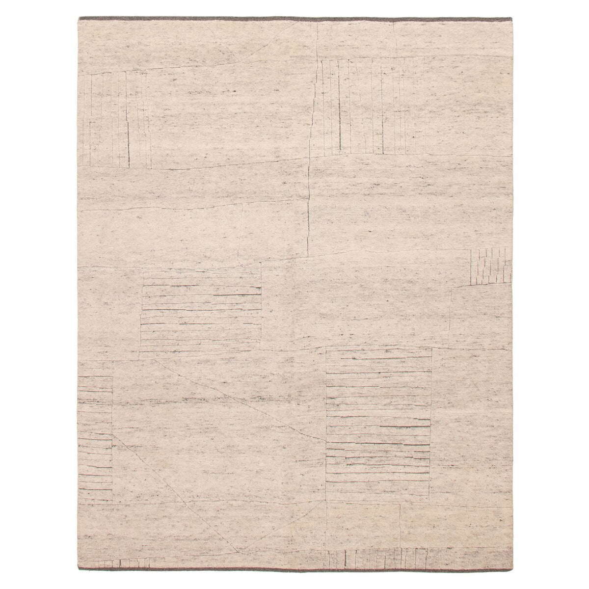 ECARPETGALLERY Hand-knotted Tangier Grey Wool Rug - 7'10 x 9'10