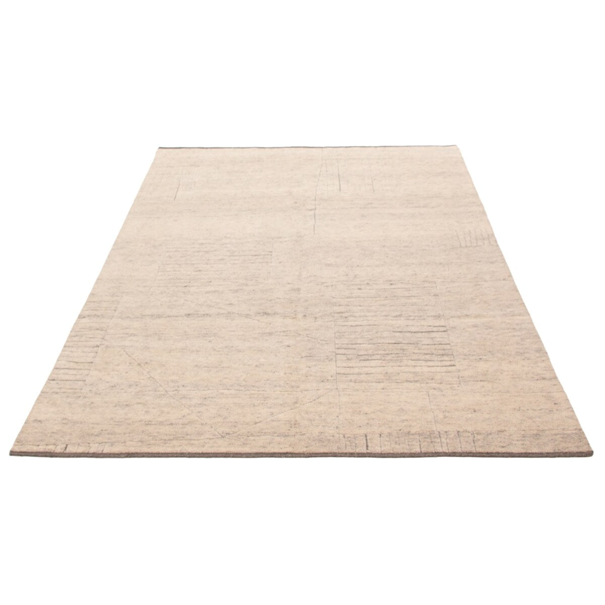 ECARPETGALLERY Hand-knotted Tangier Grey Wool Rug - 7'10 x 9'10
