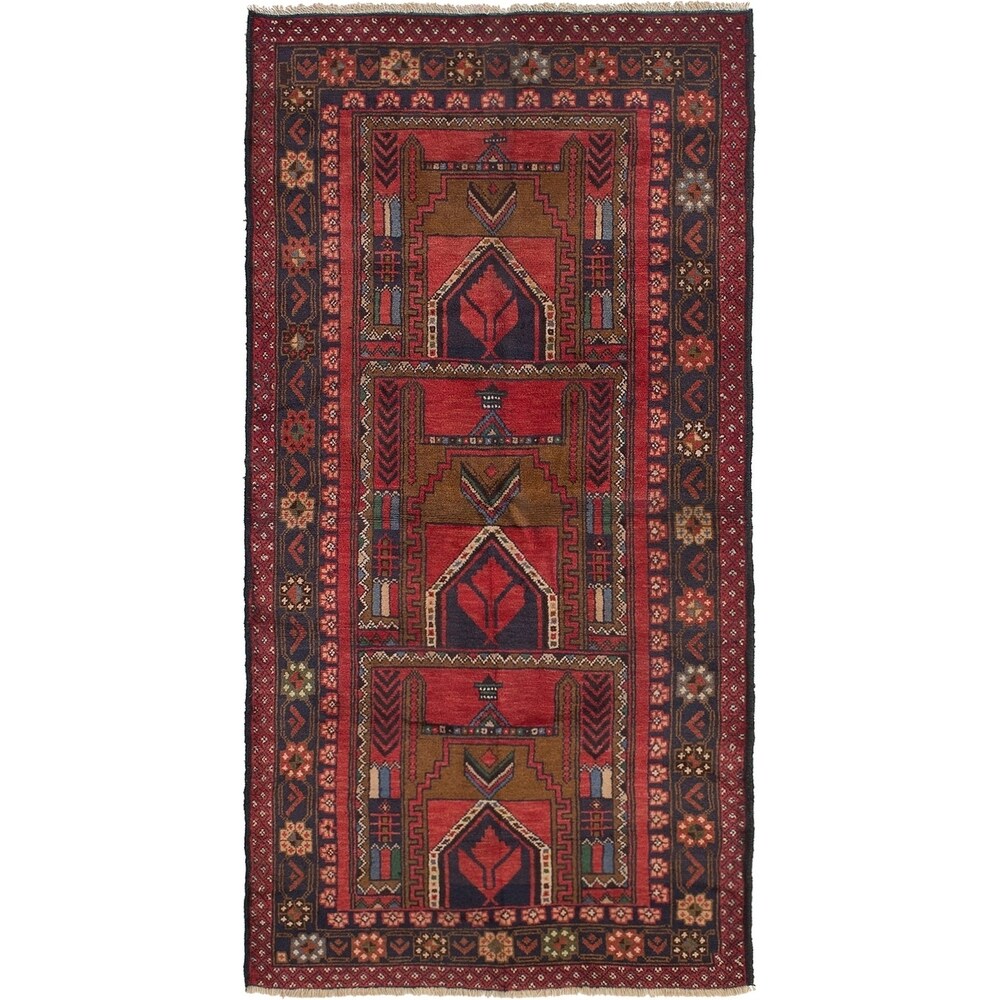 ECARPETGALLERY Hand-knotted Teimani Dark Copper Wool Rug - 3'2 x 6'7