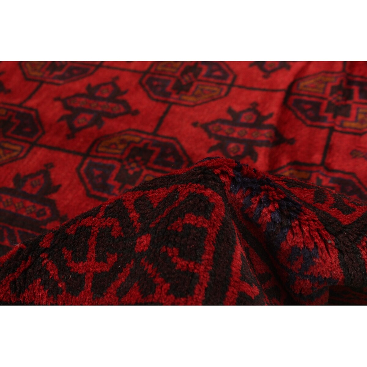 ECARPETGALLERY Hand-knotted Teimani Red Wool Rug - 7'4 x 11'2