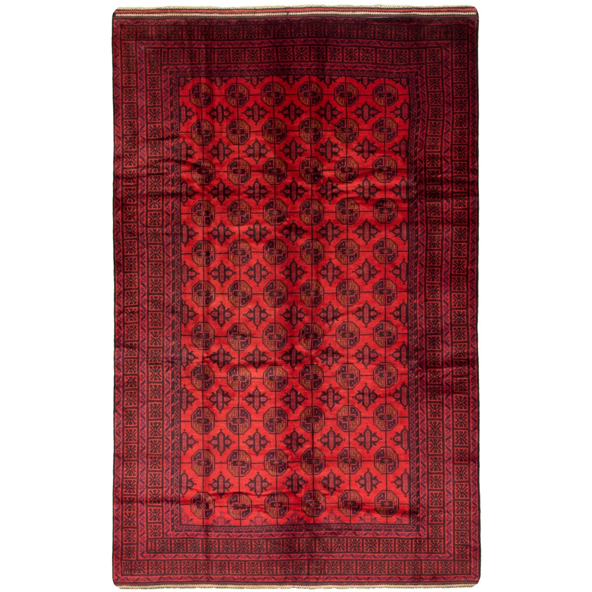 ECARPETGALLERY Hand-knotted Teimani Red Wool Rug - 7'4 x 11'2