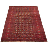 ECARPETGALLERY Hand-knotted Turkoman Red Wool Rug - 4'7 x 6'9