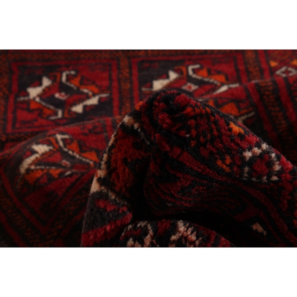 ECARPETGALLERY Hand-knotted Turkoman Red Wool Rug - 4'7 x 6'9