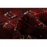ECARPETGALLERY Hand-knotted Turkoman Red Wool Rug - 4'7 x 6'9